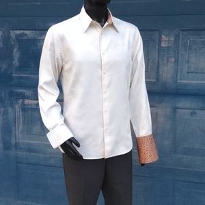 Contigo Men's Pure Cotton Paisley Luxury Fabric Shirt